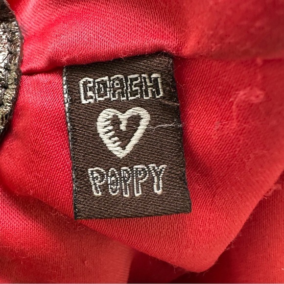 Coach Poppy Vintage Y2K Graffiti Glam Small Mini Shoulder Bag Black Canvas - Picture 3 of 14